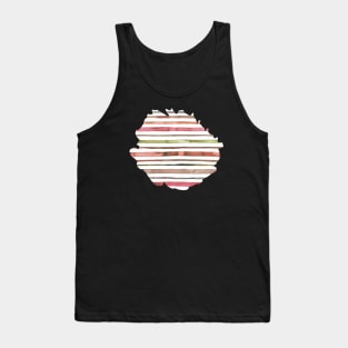 Nautical Sea Stripes Red green Tank Top